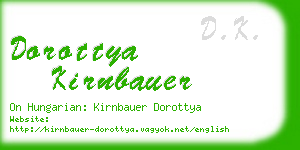 dorottya kirnbauer business card